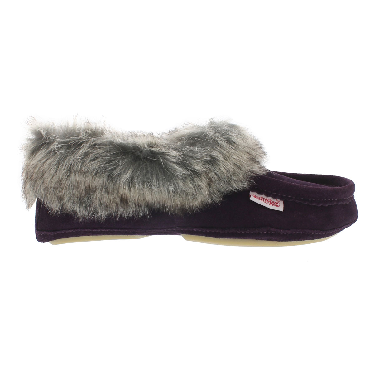 Lds CuteFauxU pur suede faux collar moc