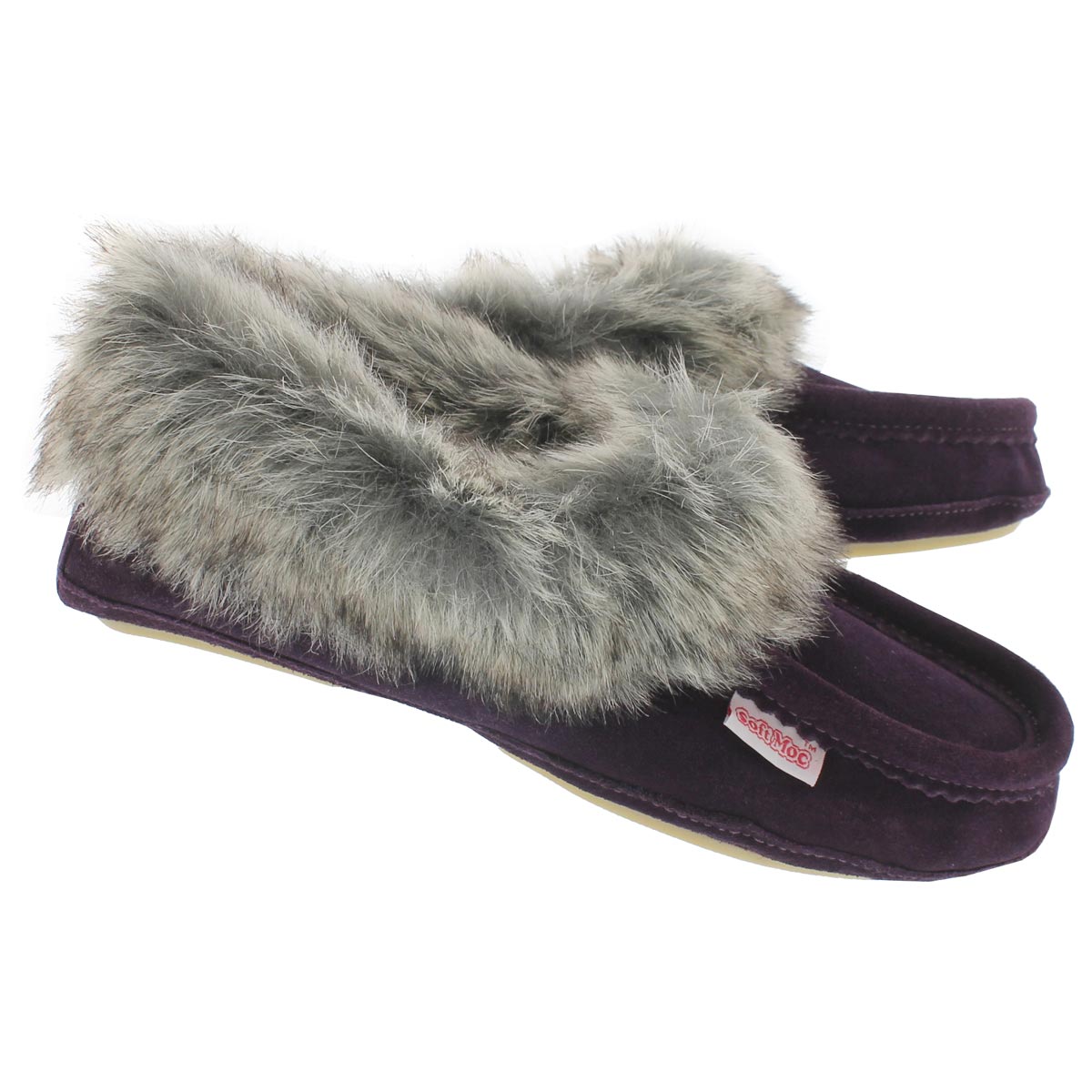Lds CuteFauxU pur suede faux collar moc