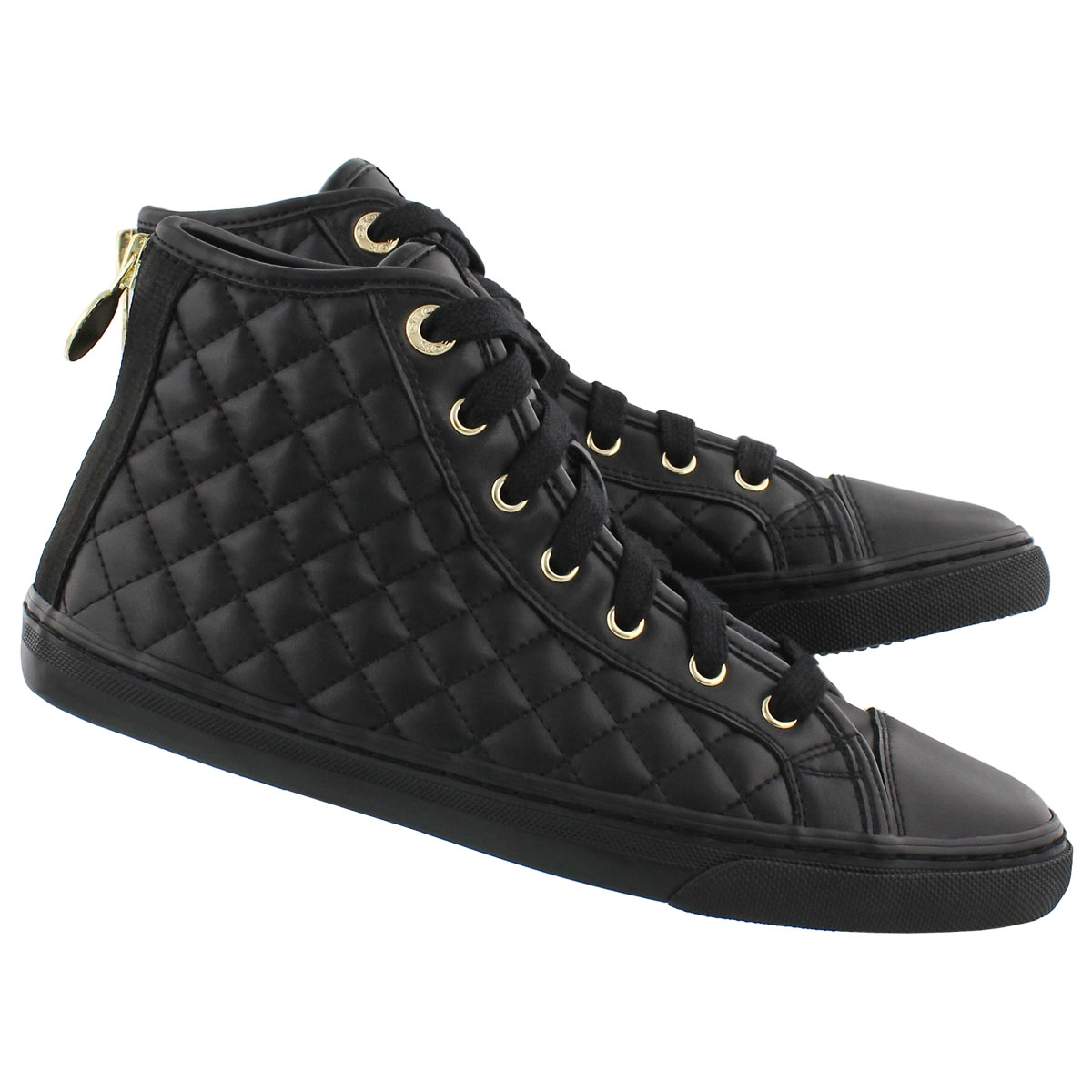 Espadrille lacée New Club, noir, fem