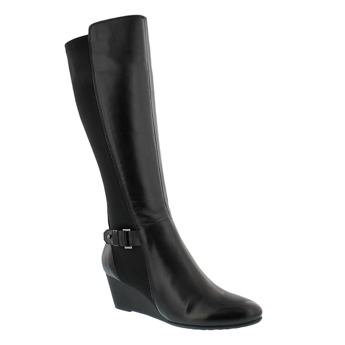 Geox Women's VENERE C black hi dress wedge boots D54P8C-C9999