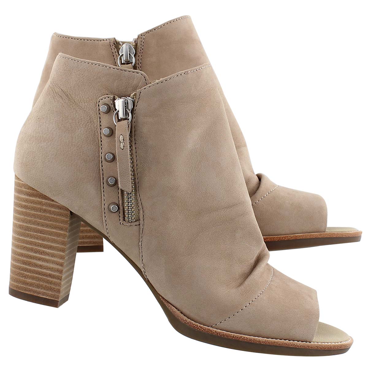 Lds New Callie taupe peep toe heel
