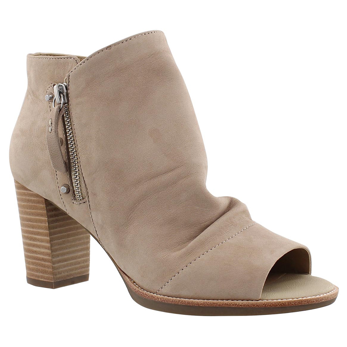 Lds New Callie taupe peep toe heel