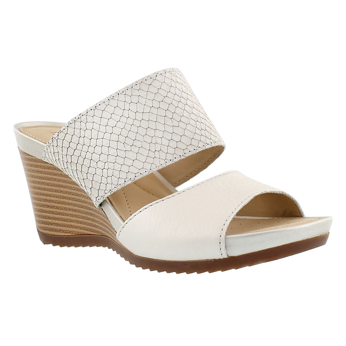 Lds New Rorie white slip on wedge sandal