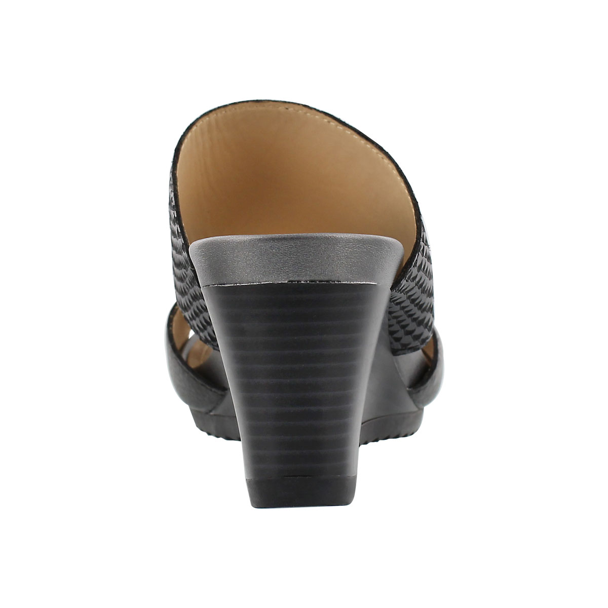 Lds New Rorie black slip on wedge sandal