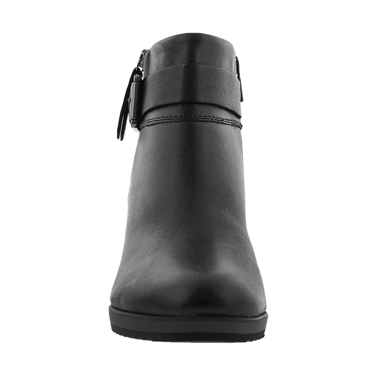 Lds Illusion black low dress wedge boot
