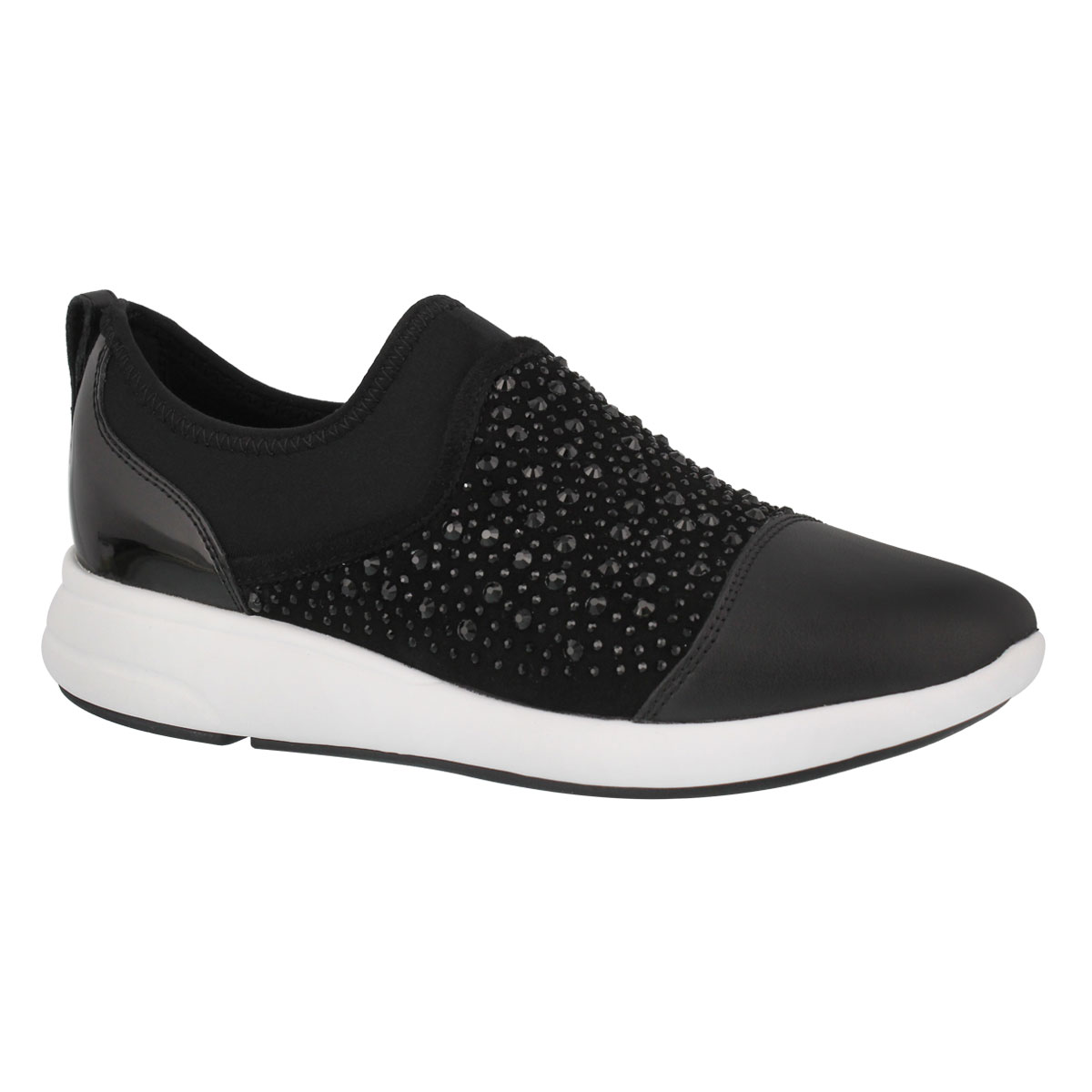Women's OPHIRA black slip on sneakers