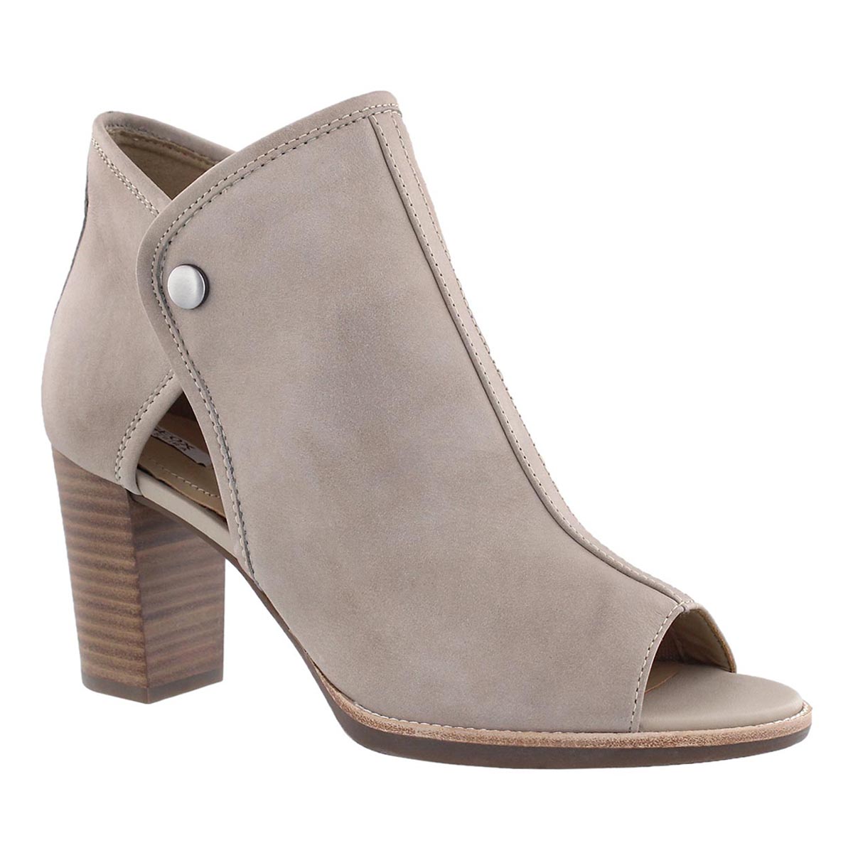 Women's CALLIE light taupe peep toe dress booties