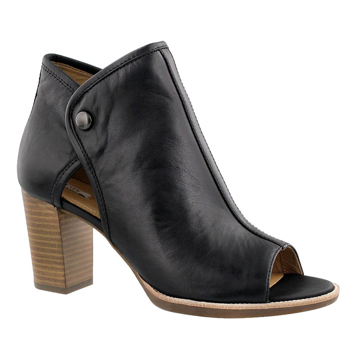 Women's CALLIE black peep toe dress booties