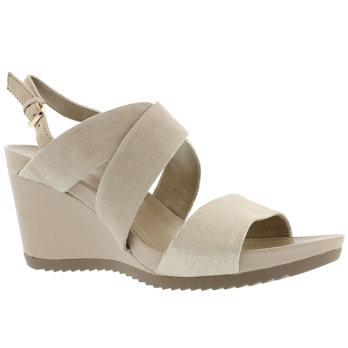 Women's NEW RORIE A taupe/gold wedge sandals