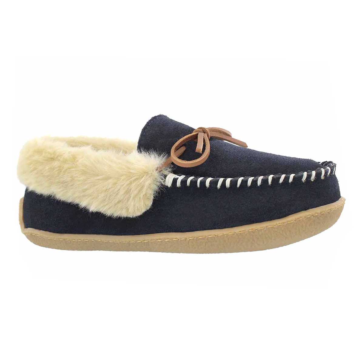 Lds Daenerys navy suede crepe sole moc