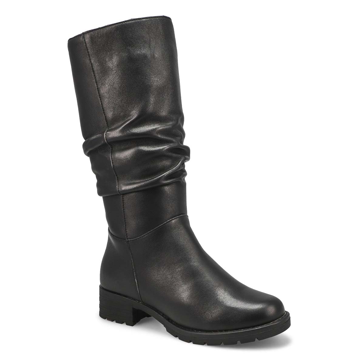 Lds Damaris black casual mid calf boot