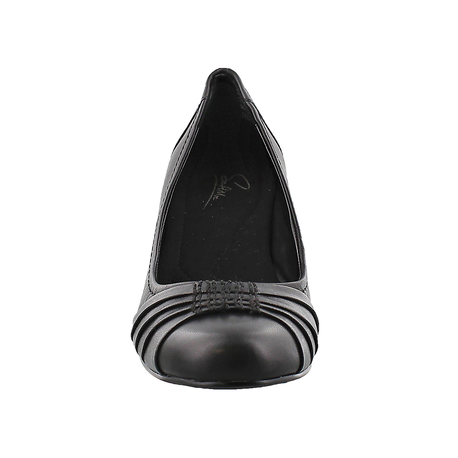 Lds Dani blk slip on dress wedge shoe