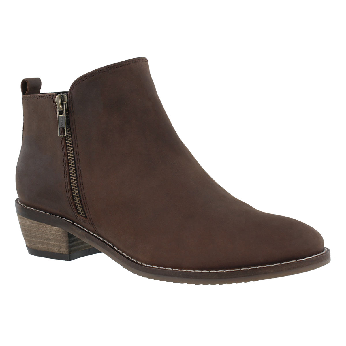 Lds Darcy brown side zip bootie