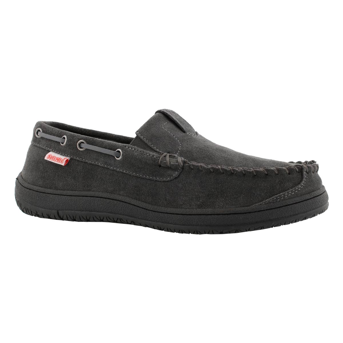 Mns Darian charcoal suede moccasin
