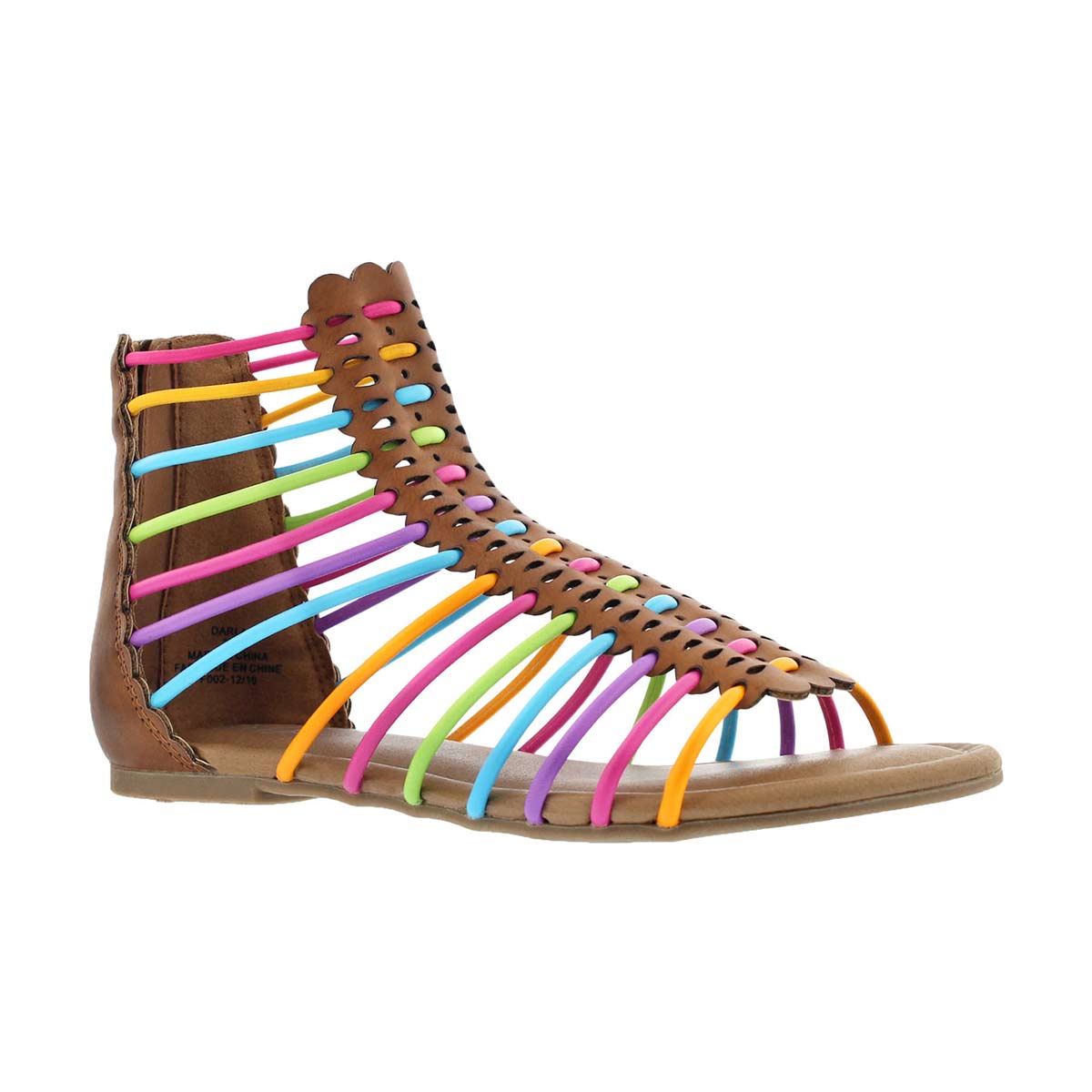 Girls' DARLA tan/multi casual sandals