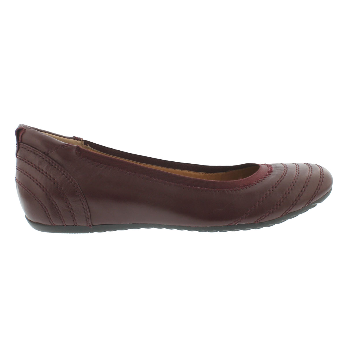 Lds Dasha burgundy ballerina flat-wide