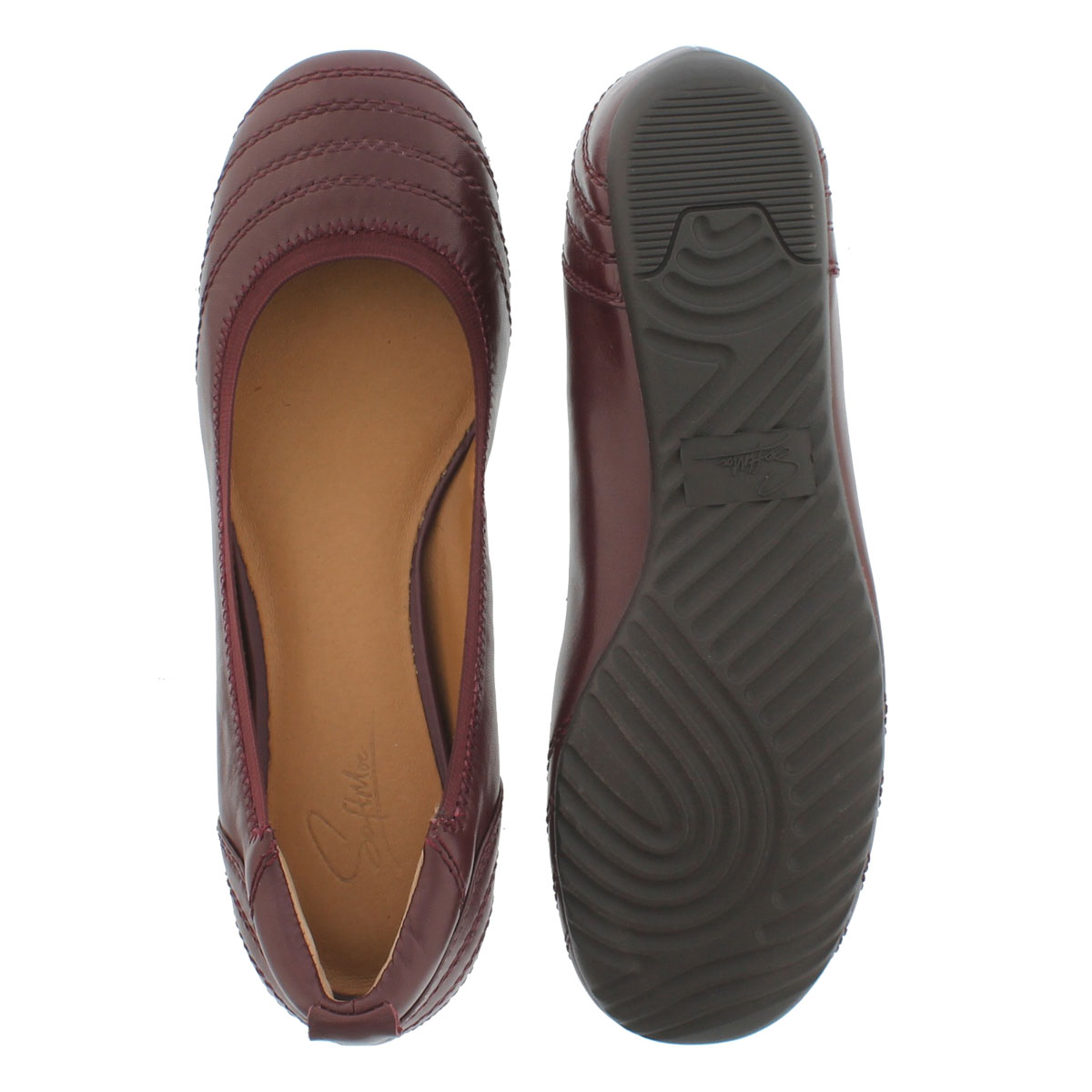 Lds Dasha burgundy ballerina flat-wide