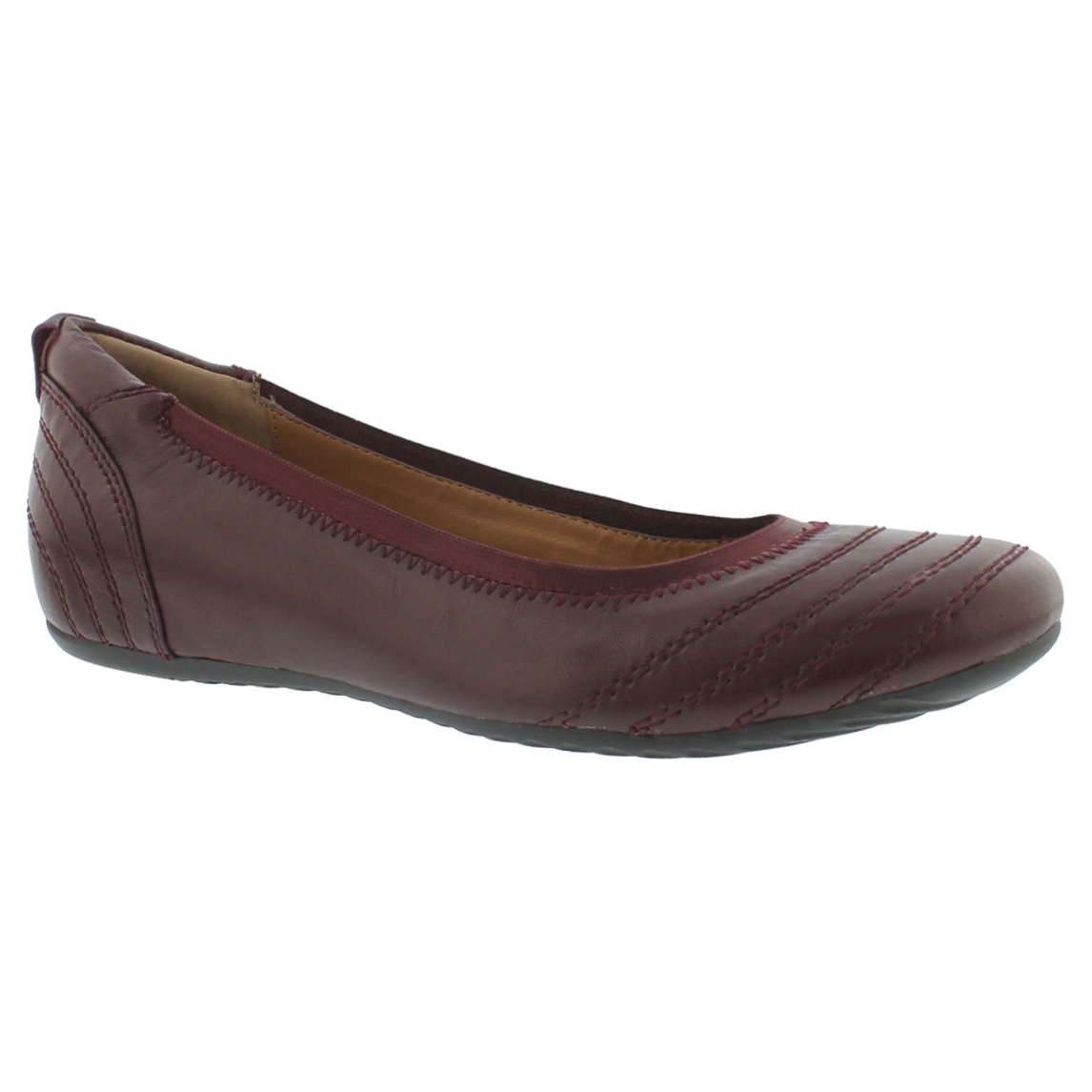 Lds Dasha burgundy ballerina flat-wide