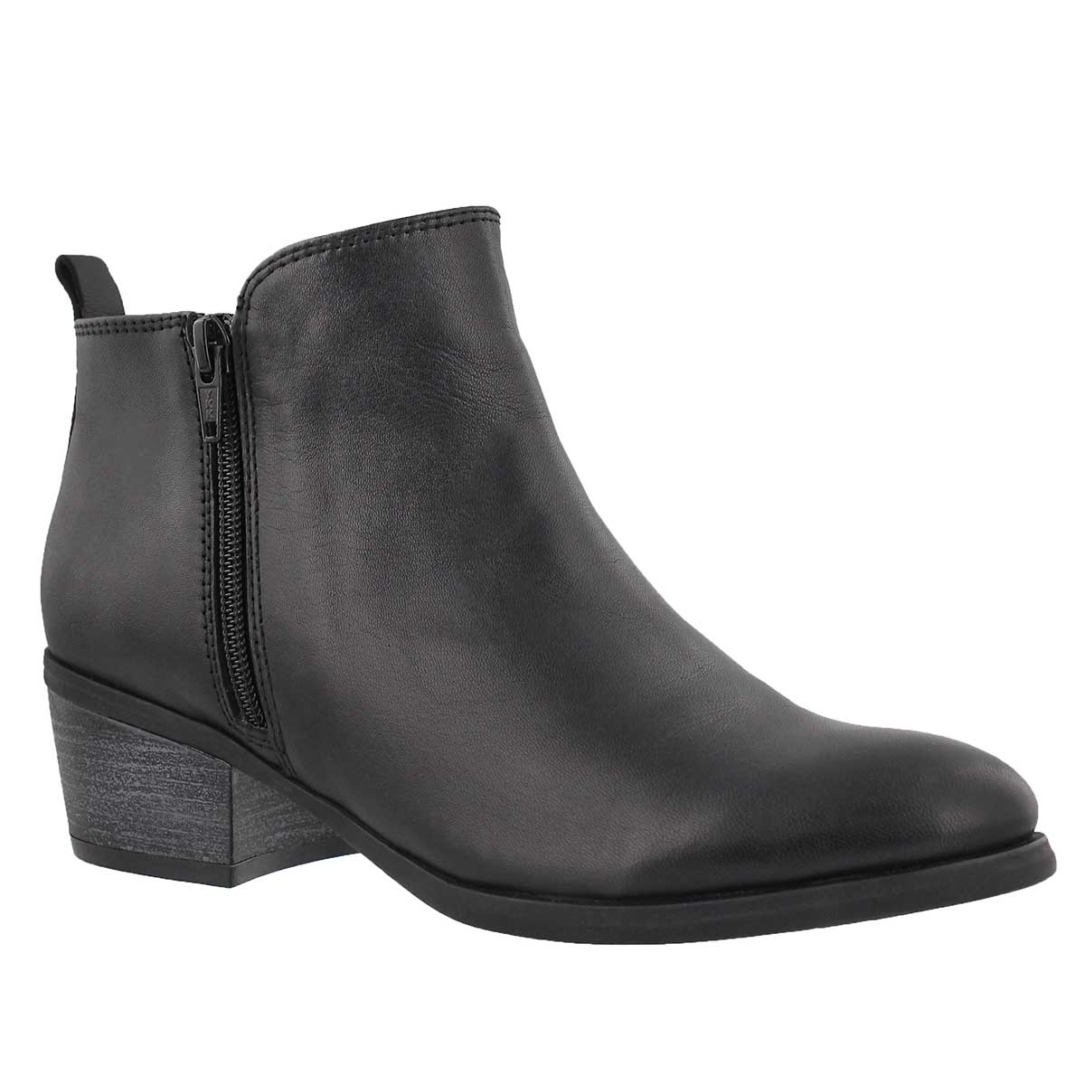 Women's DAVINA black double side zip bootie