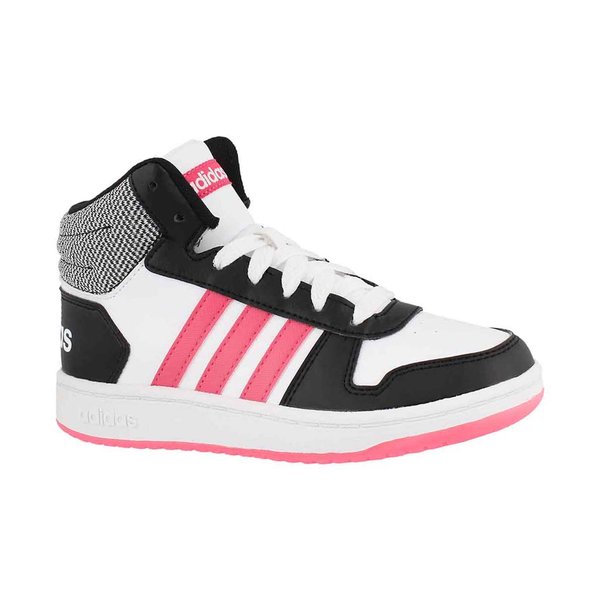Grls V5 Hoops Mid 2.0 wht/pnk/bk sneaker