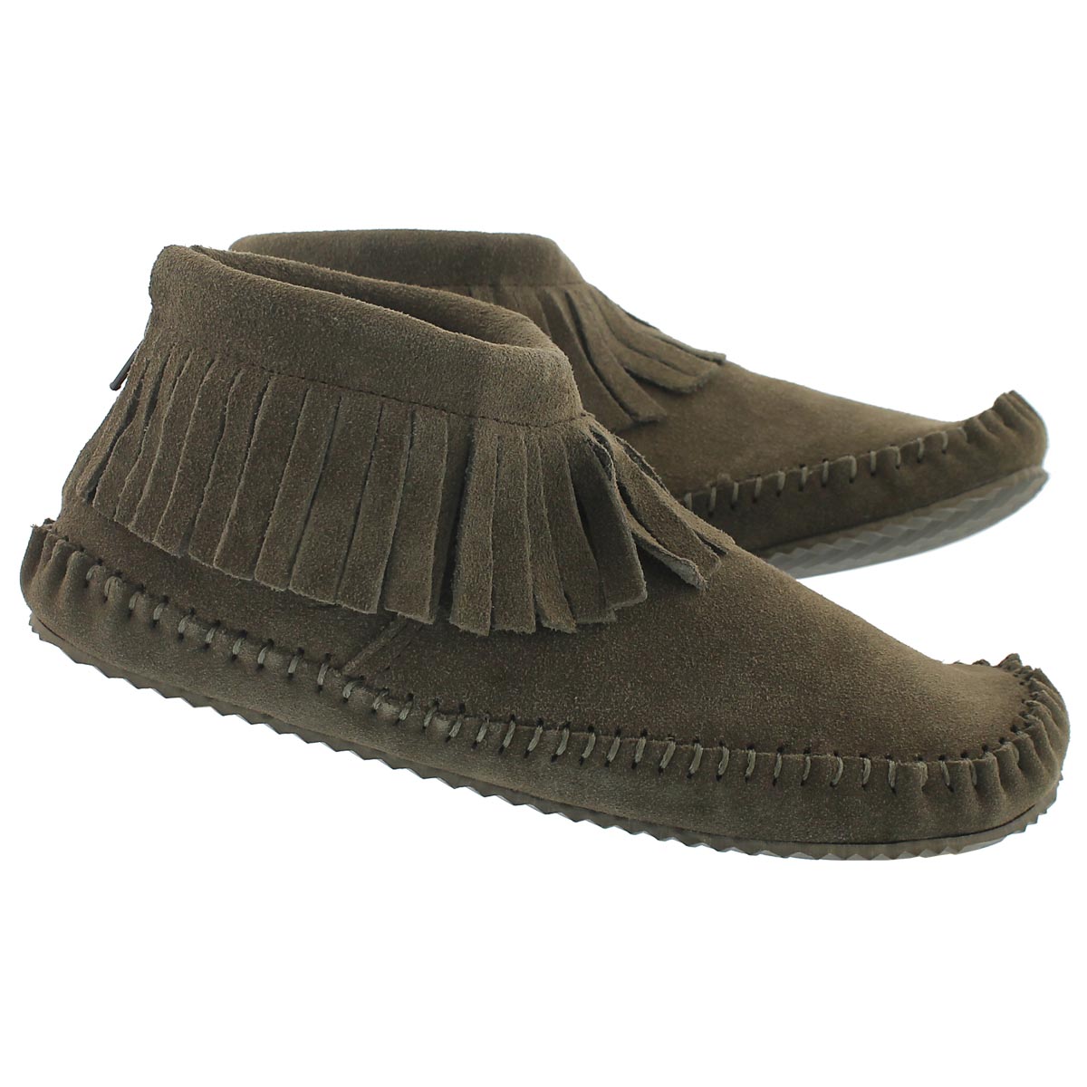 Lds Debra Lo II birch suede back zip moc