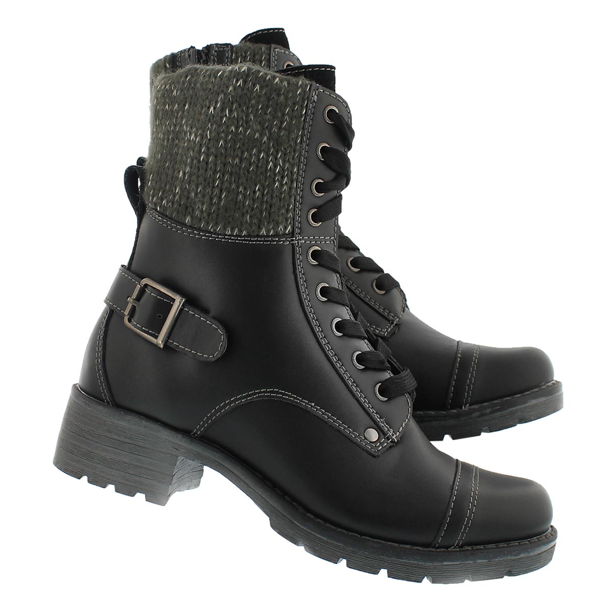 Botte militaire col tricot DeeDee,nr, fe