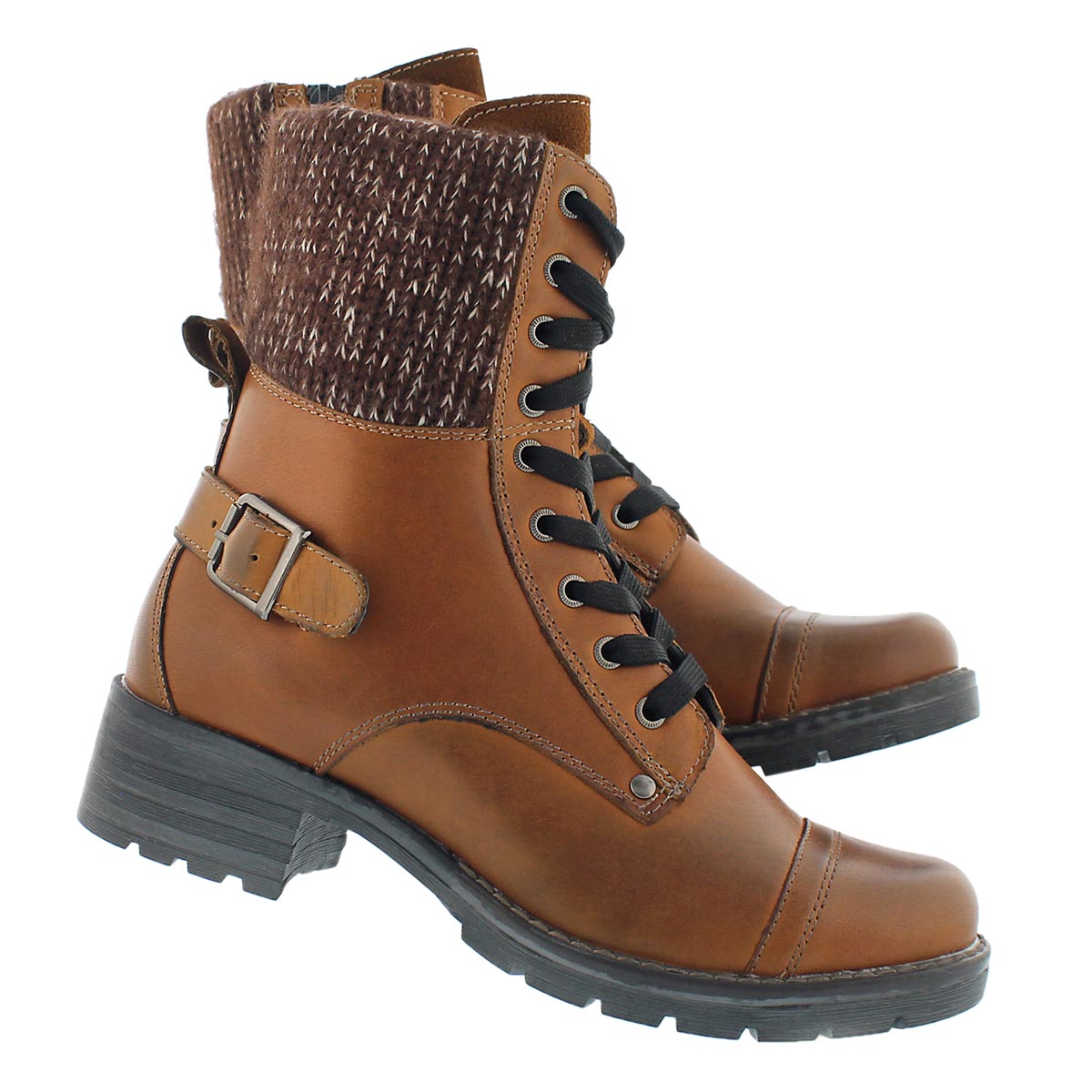 Lds Deedee cgnc knit top combat boot