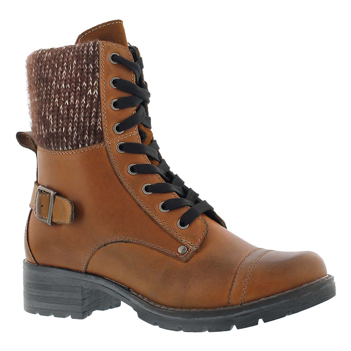 Lds Deedee cgnc knit top combat boot