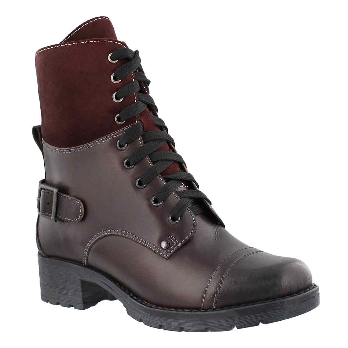 Lds Deedee 2 burgundy combat boot