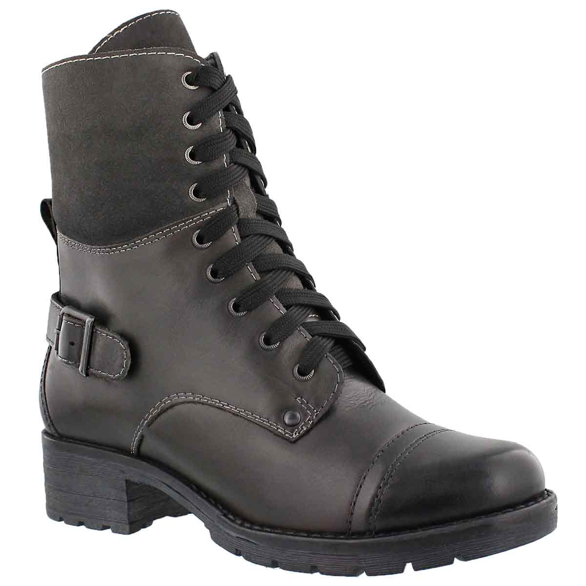 womens gray combat boots