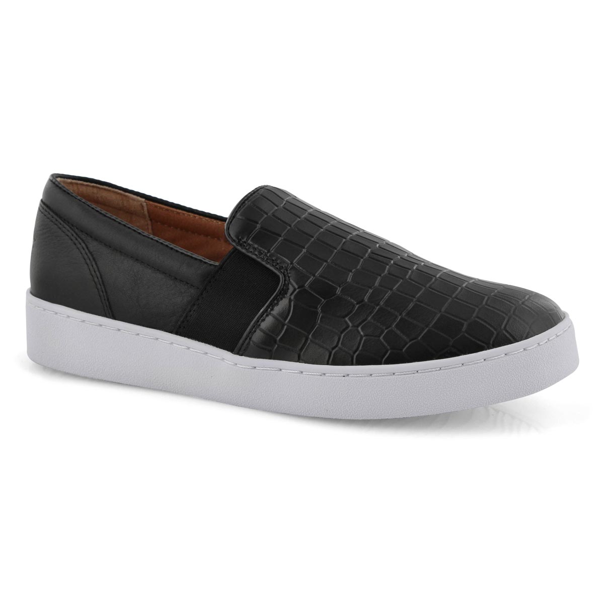 Lds Splendid Demetra blk croc slip on