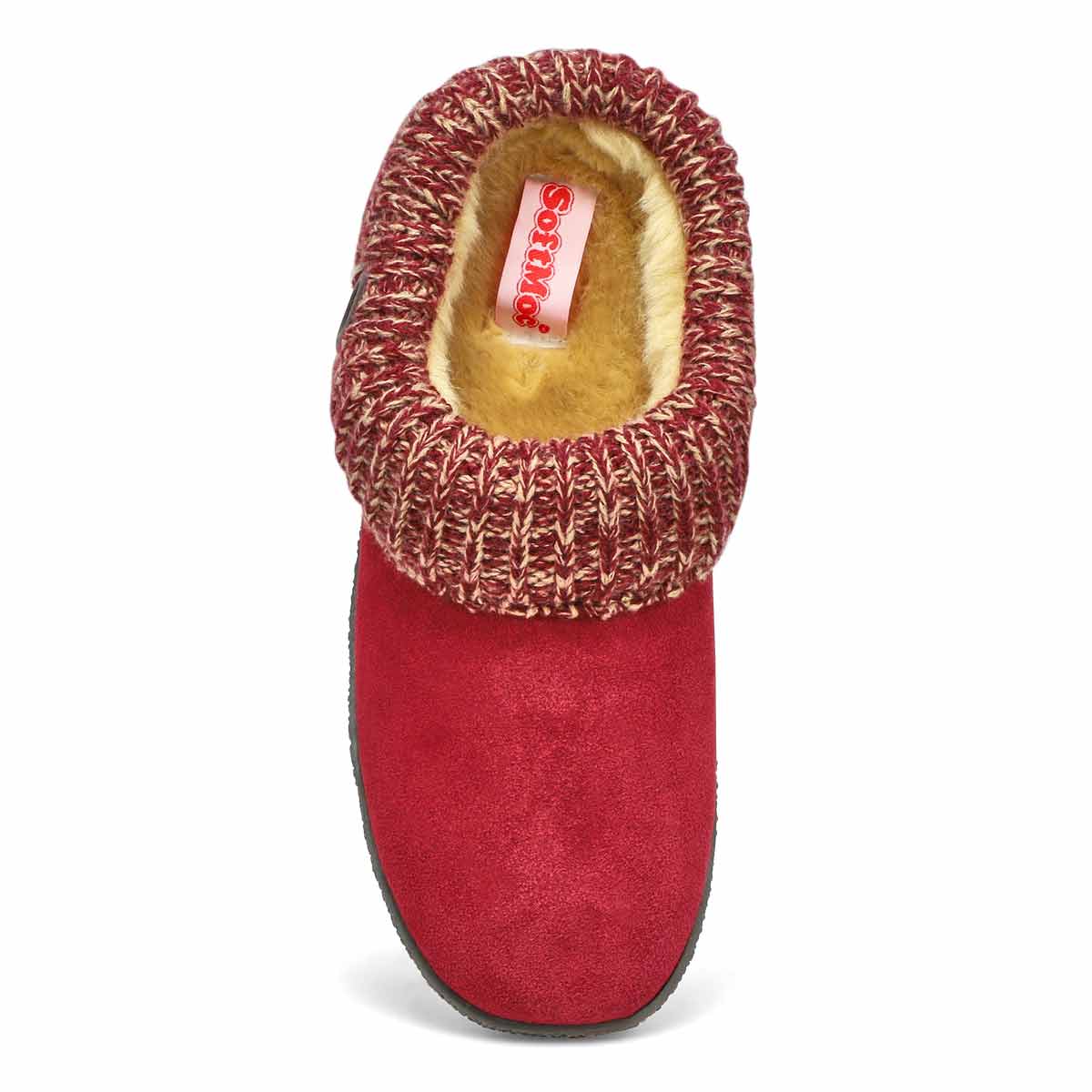 Lds Dini burgundy memory foam slipper