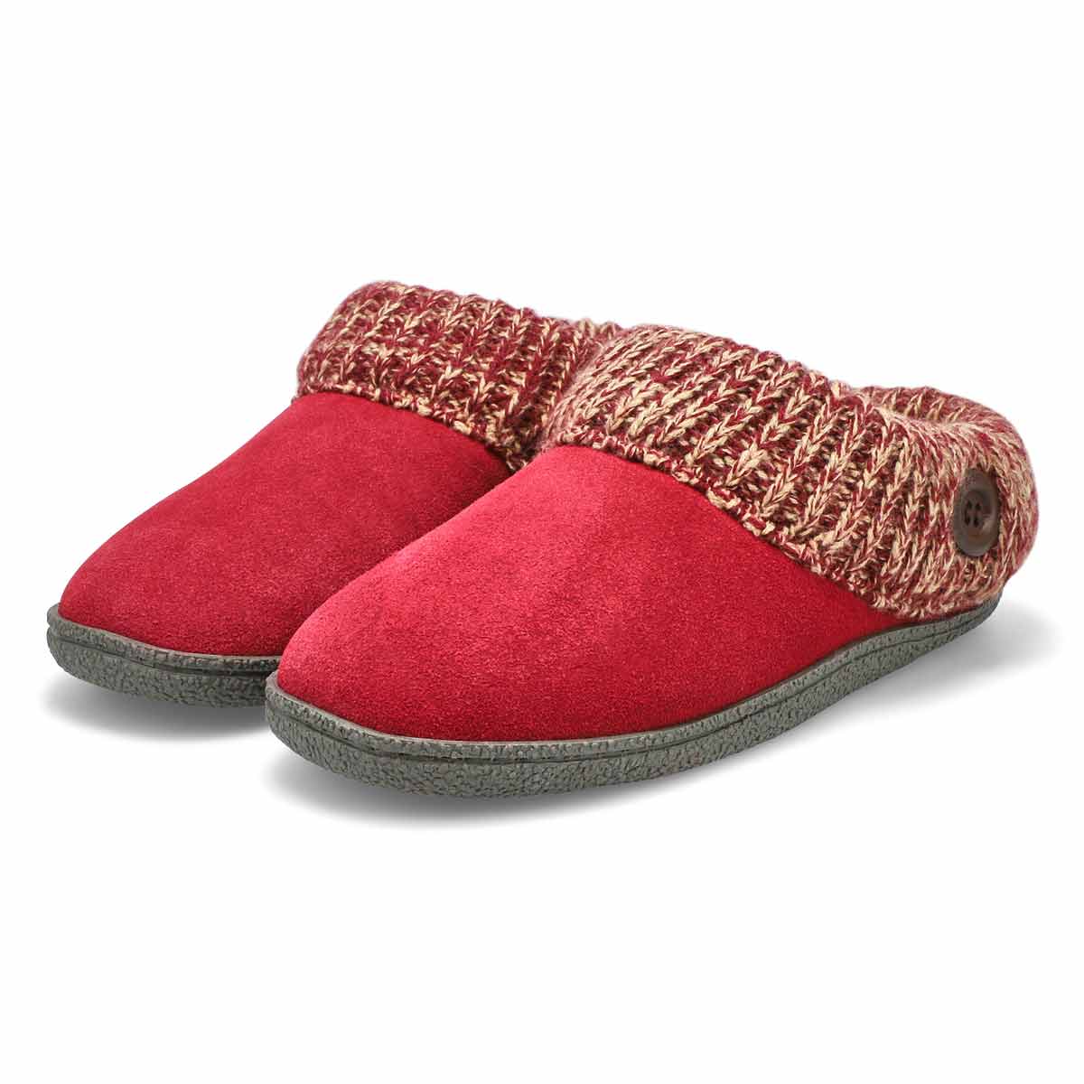 Lds Dini burgundy memory foam slipper