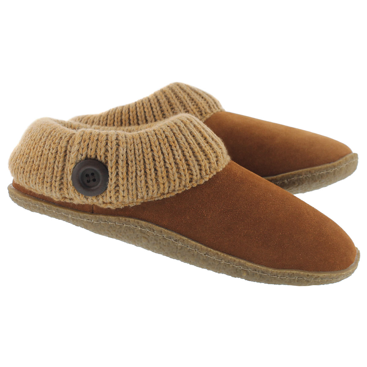 Lds Dini chestnut memory foam slipper
