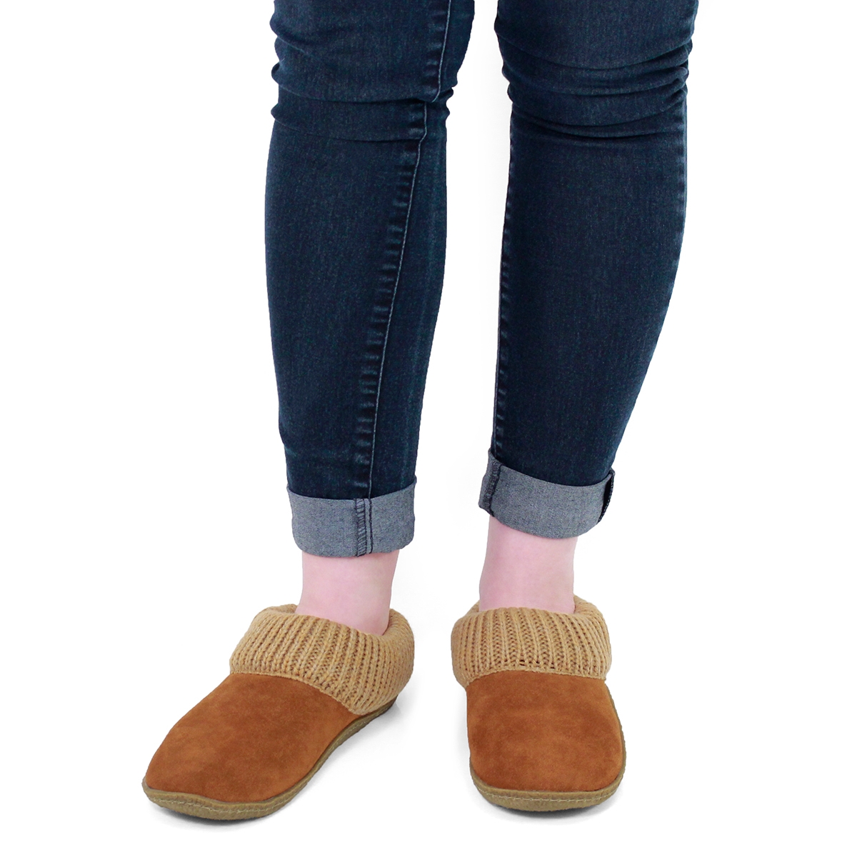 Lds Dini chestnut memory foam slipper