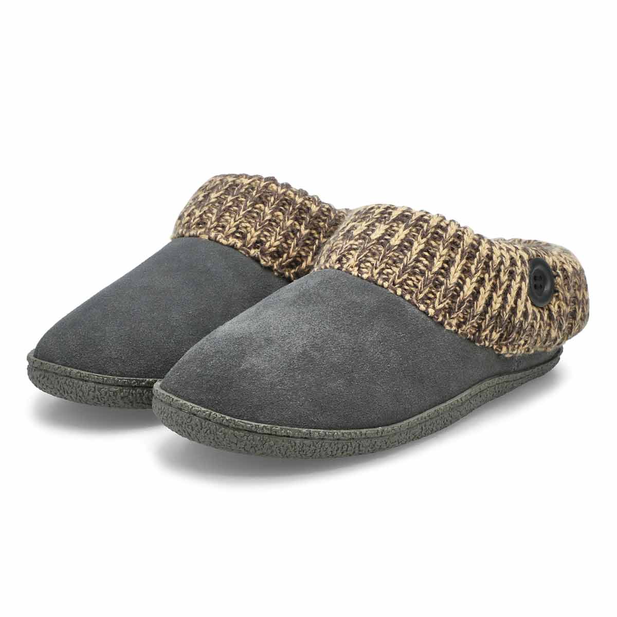 Pantoufle mousse visc Dini, gris, fem