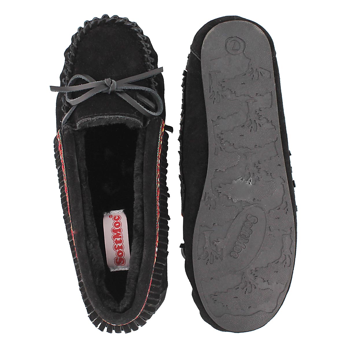 Lds Dixie II blkblk suede ballerina moc