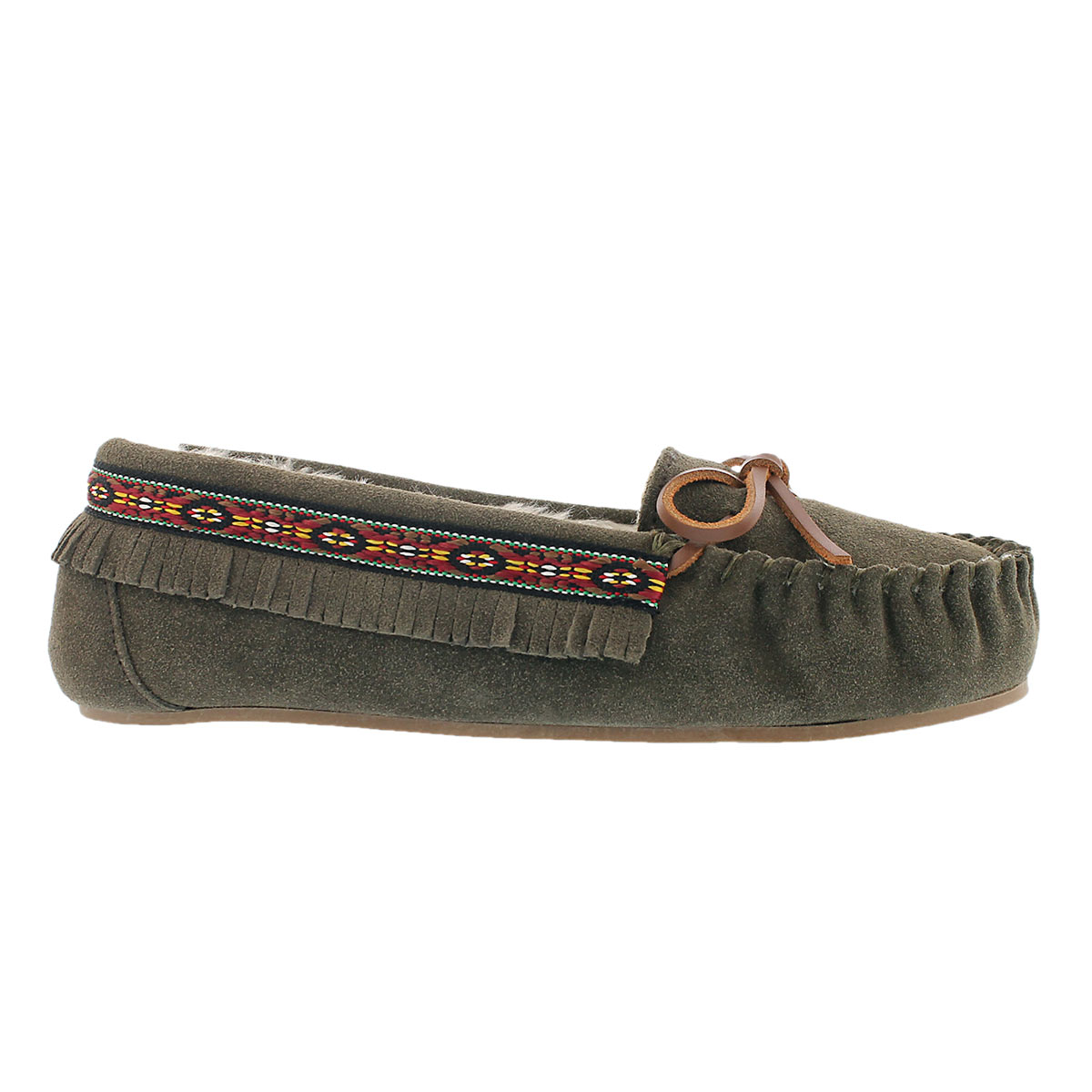 Lds Dixie II birch suede ballerina moc