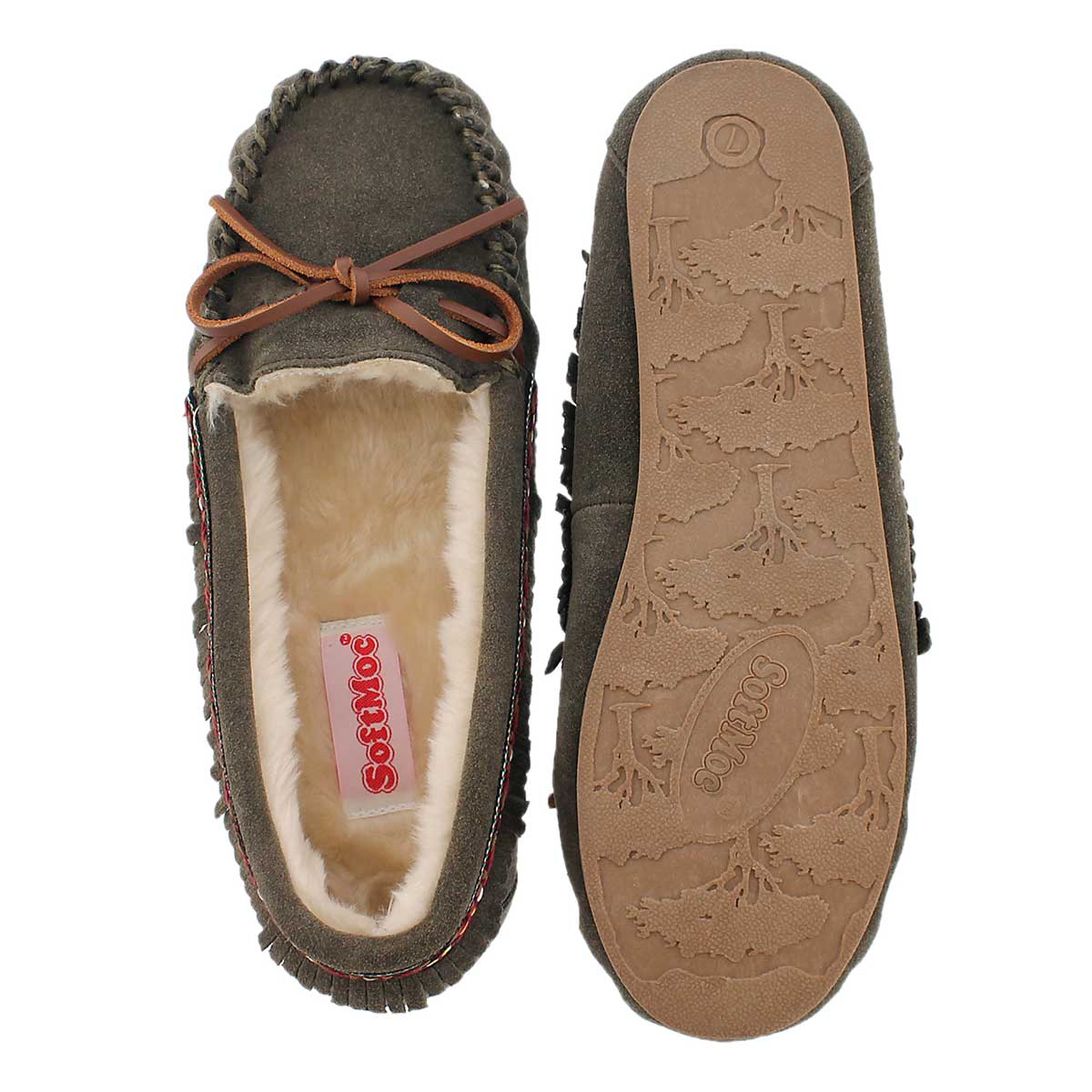 Lds Dixie II birch suede ballerina moc