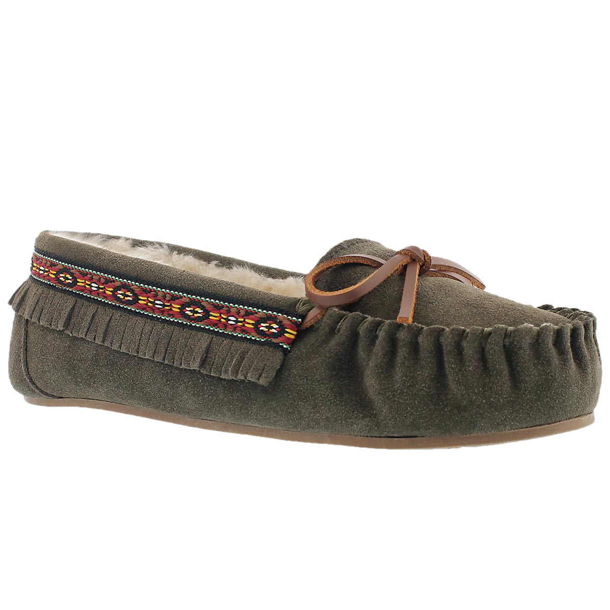 Women's DIXIE II birch suede ballerina moccasins