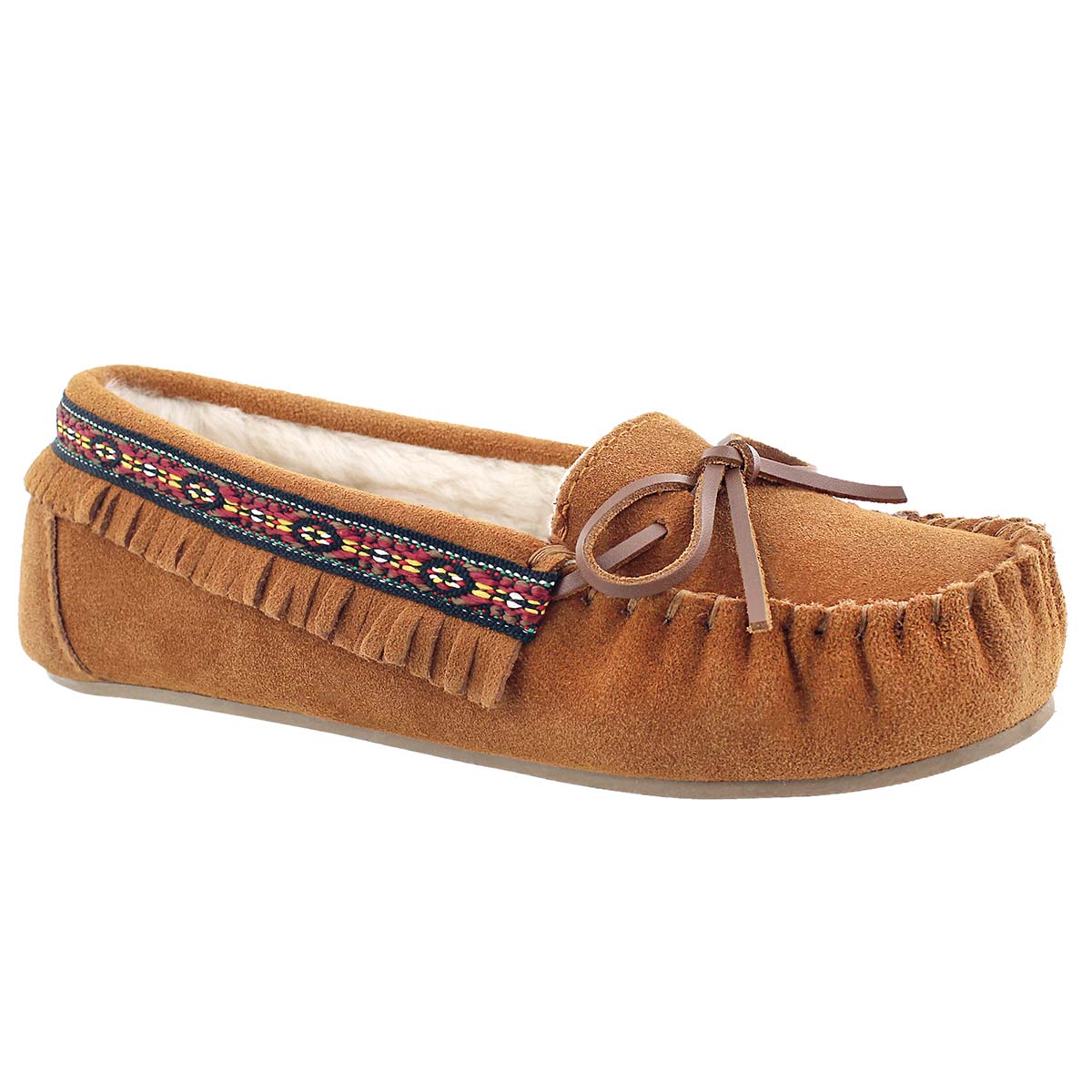 Women's DIXIE II copper suede ballerina moccasins