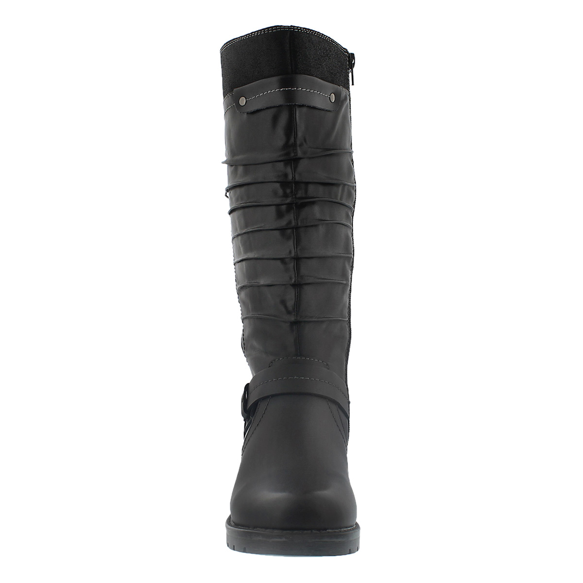 Lds Dominique blck tall riding boot-wide