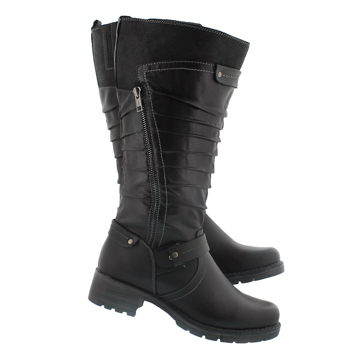 Lds Dominique blck tall riding boot-wide