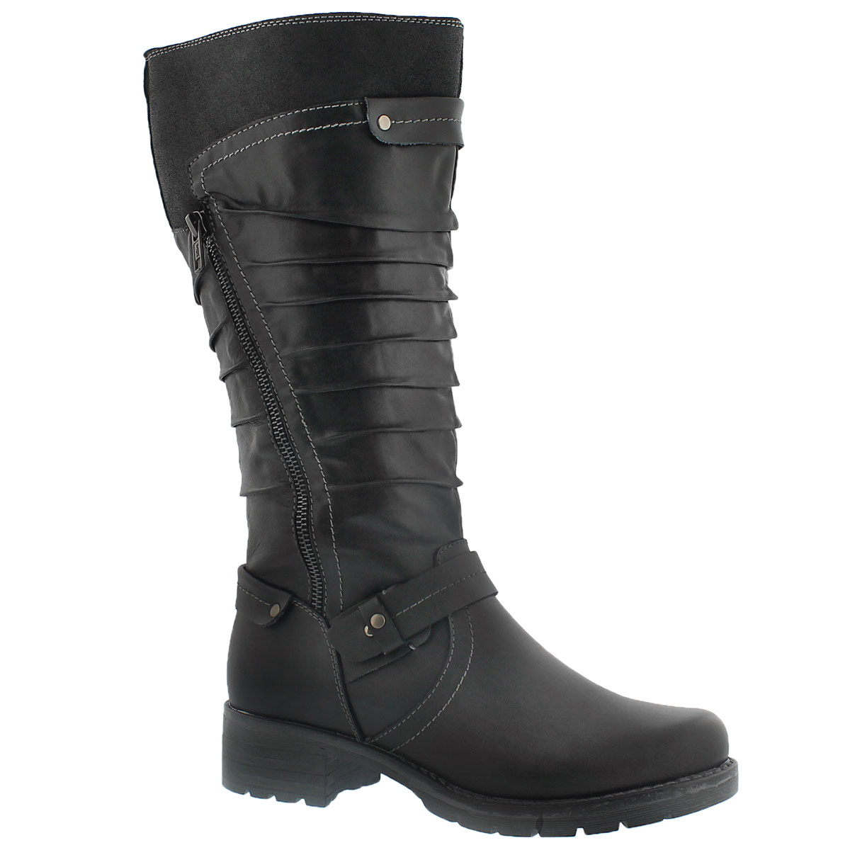 Lds Dominique blck tall riding boot-wide