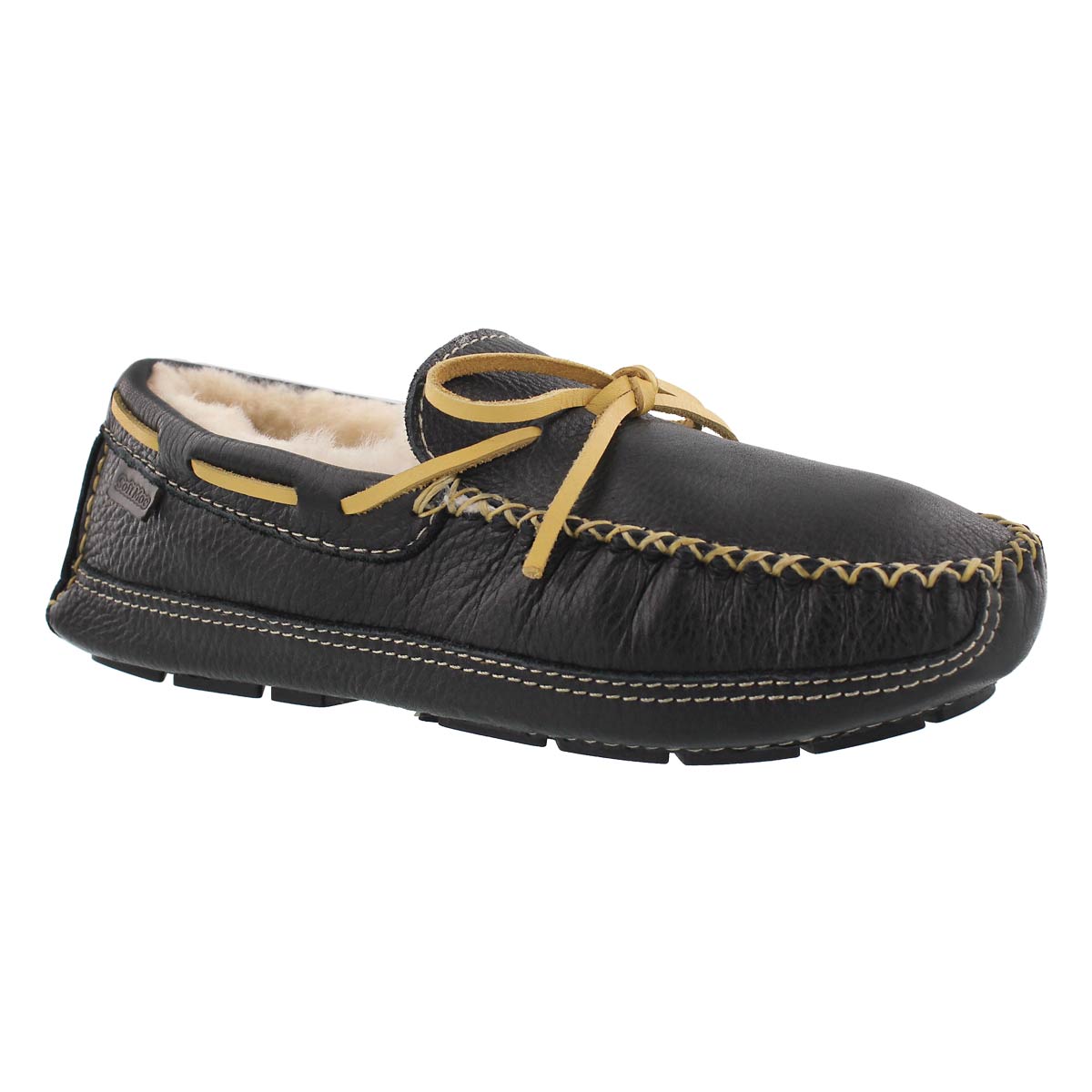 Mns Doyle black leather moccasin