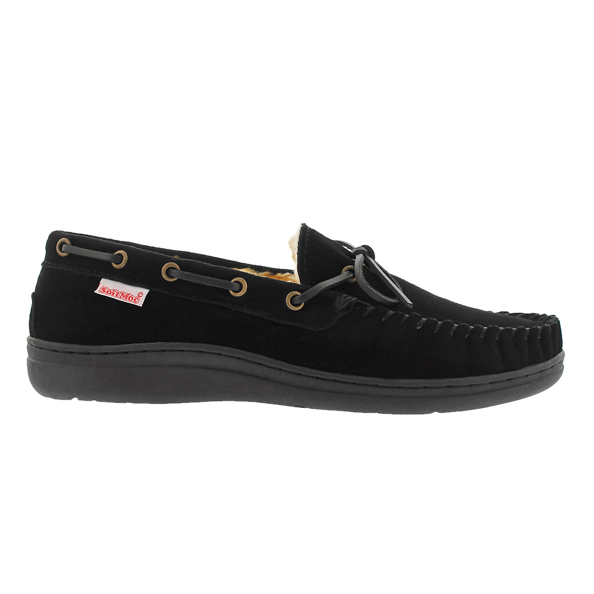Mns Duke II black lined suede mocc
