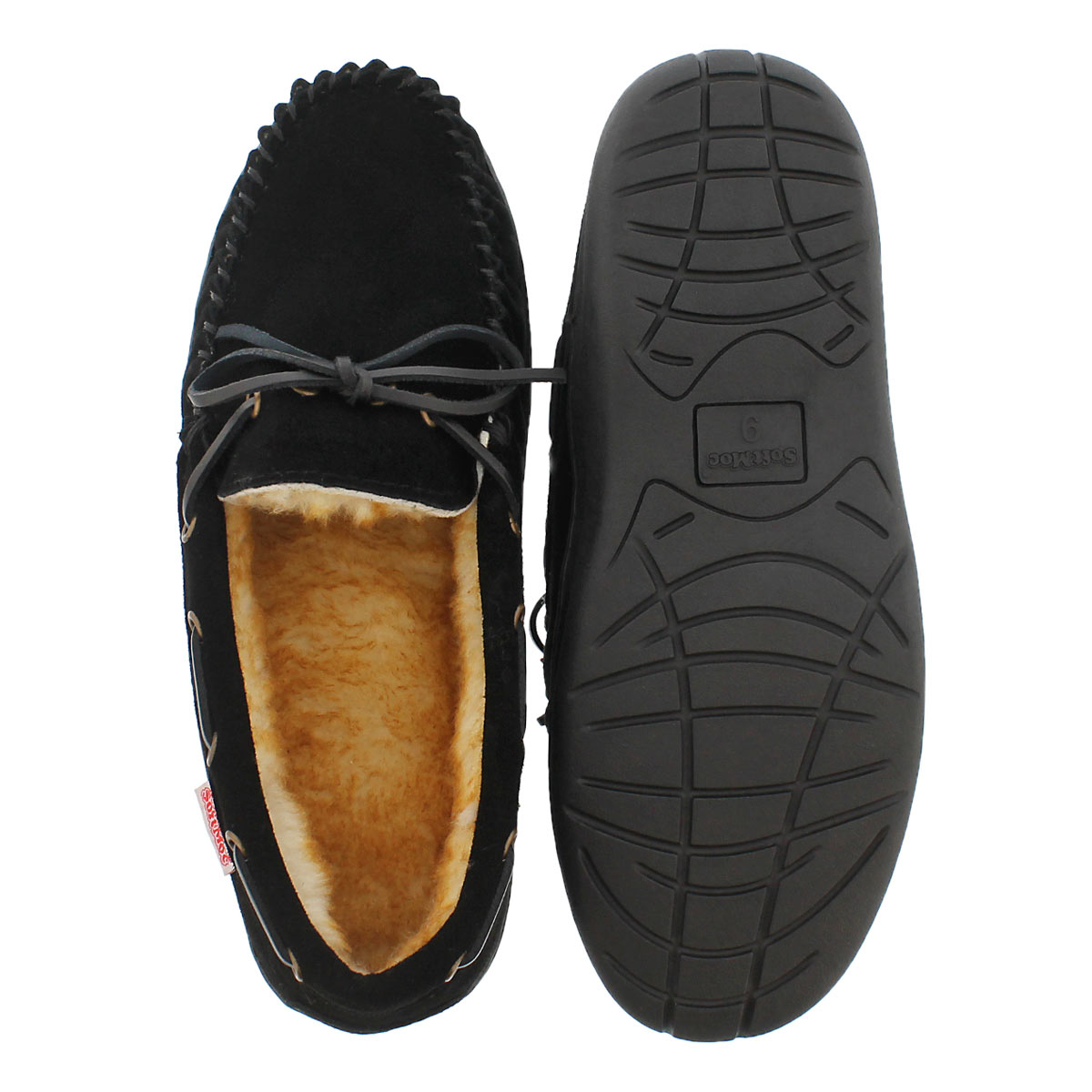 Mns Duke II black lined suede mocc