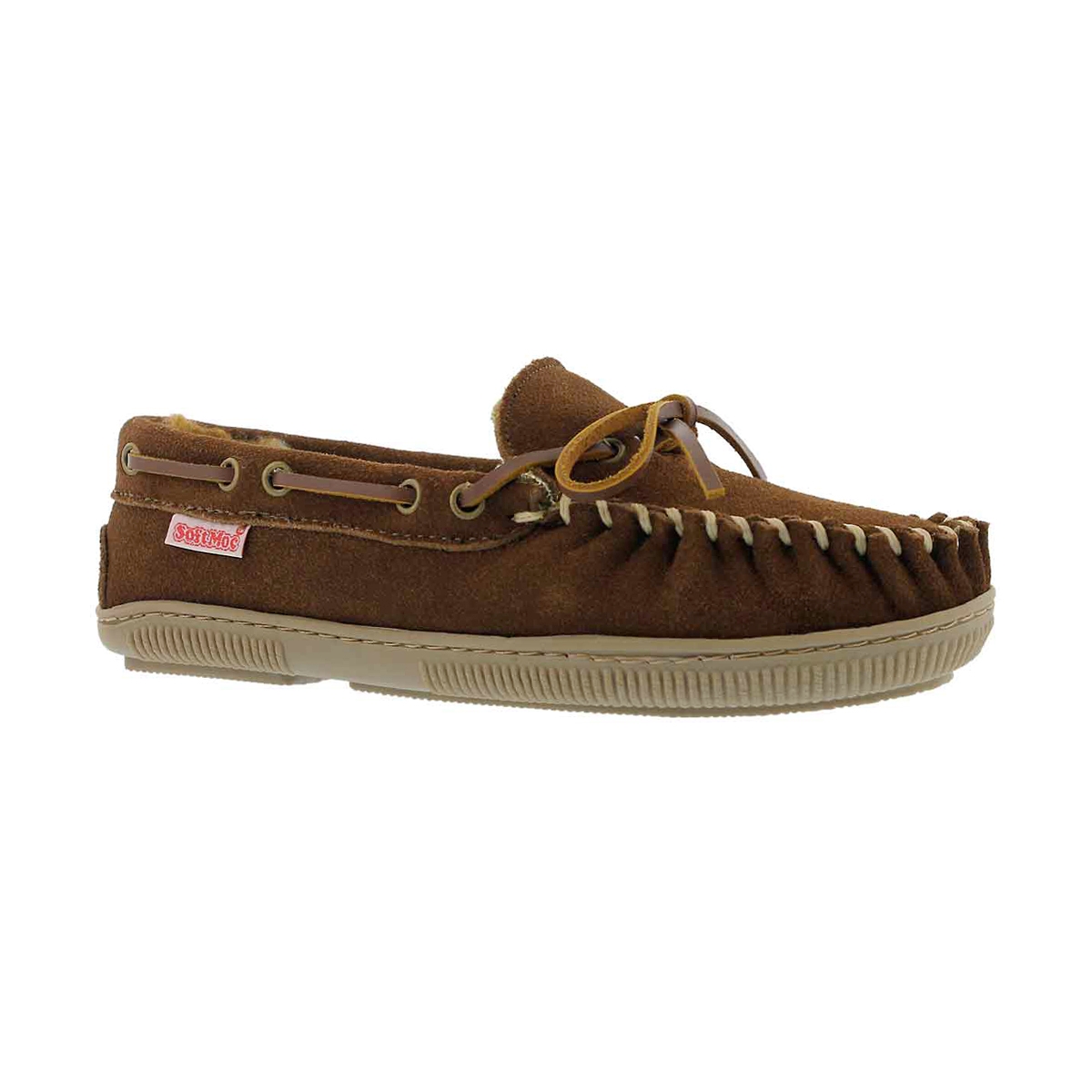 Boys' DUKE II JR spice suede lined moccasins