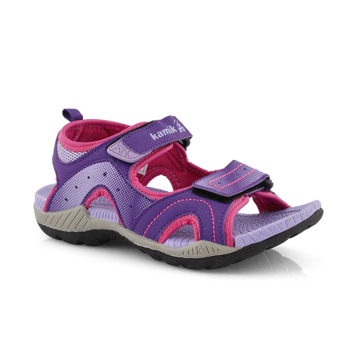 Grls Dune purple sport sandal