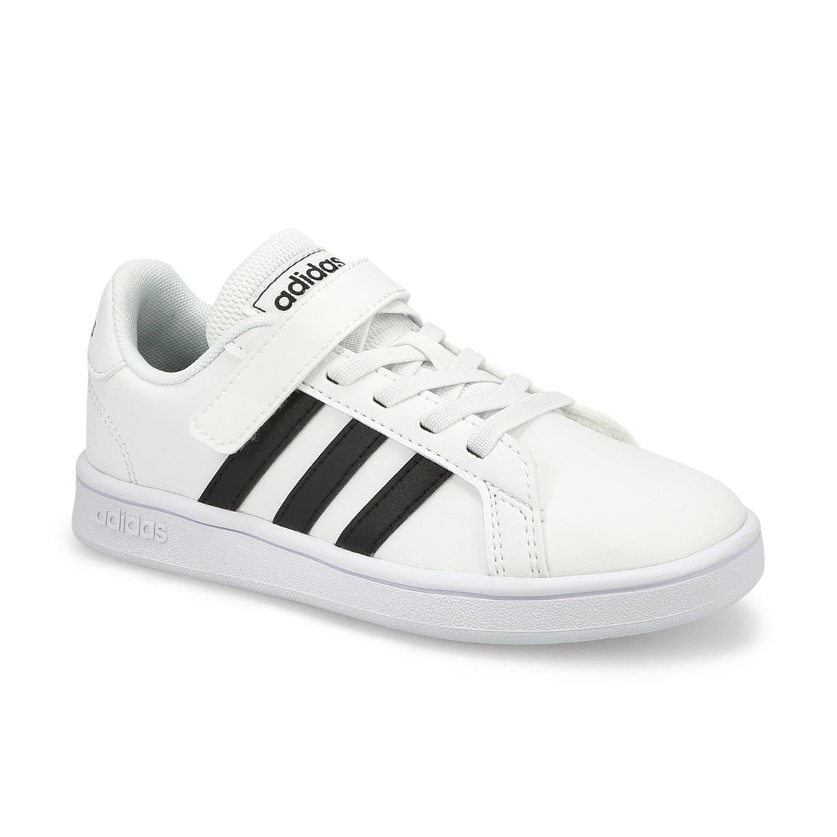 adidas Kids' Grand Court C Sneaker - White/Bl | SoftMoc.com